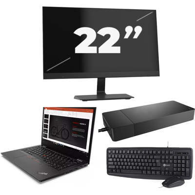 Lenovo ThinkPad L13 G2 - Intel Core i5-11e Generatie - 13 inch - 8GB RAM - 256GB SSD - Windows 11 Home + 1x 22 inch Monitor Lenovo ThinkPad L13 G2 - Intel Core i5-11e Generatie - 13 inch - 8GB RAM - 256GB SSD - Windows 11 Home + 1x 22 inch Monitor