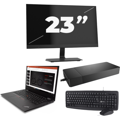 Lenovo ThinkPad L13 G2 - Intel Core i3-11e Generatie - 13 inch - 8GB RAM - 256GB SSD - Windows 11 Home + 1x 23 inch Monitor Lenovo ThinkPad L13 G2 - Intel Core i3-11e Generatie - 13 inch - 8GB RAM - 256GB SSD - Windows 11 Home + 1x 23 inch Monitor
