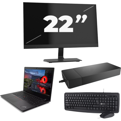 Lenovo ThinkPad L14 Gen 1 - Intel Core i5-10e Generatie - 14 inch - 8GB RAM - 256GB SSD - Windows 11 Home + 1x 22 inch Monitor Lenovo ThinkPad L14 Gen 1 - Intel Core i5-10e Generatie - 14 inch - 8GB RAM - 256GB SSD - Windows 11 Home + 1x 22 inch Monitor
