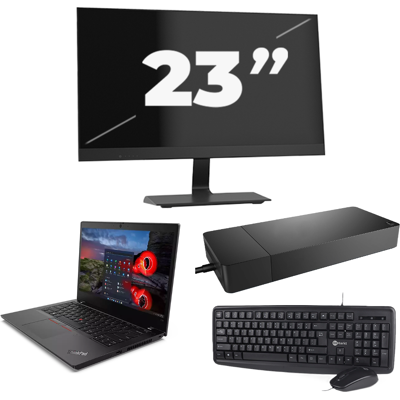 Lenovo ThinkPad L14 Gen 1 - Intel Core i5-10e Generatie - 14 inch - 8GB RAM - 256GB SSD - Windows 11 Home + 1x 23 inch Monitor Lenovo ThinkPad L14 Gen 1 - Intel Core i5-10e Generatie - 14 inch - 8GB RAM - 256GB SSD - Windows 11 Home + 1x 23 inch Monitor