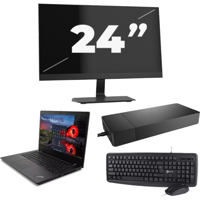 Lenovo ThinkPad L14 Gen 1 - Intel Core i5-10e Generatie - 14 inch - 8GB RAM - 256GB SSD - Windows 11 Home + 1x 24 inch Monitor Lenovo ThinkPad L14 Gen 1 - Intel Core i5-10e Generatie - 14 inch - 8GB RAM - 256GB SSD - Windows 11 Home + 1x 24 inch Monitor
