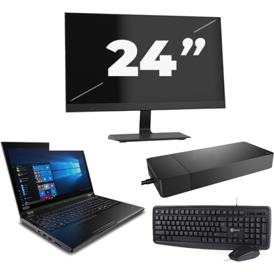 Lenovo ThinkPad P53 - Intel Core i7-9e Generatie - 15 inch - 8GB RAM - 256GB SSD - Windows 11 Home + 1x 24 inch Monitor Lenovo ThinkPad P53 - Intel Core i7-9e Generatie - 15 inch - 8GB RAM - 256GB SSD - Windows 11 Home + 1x 24 inch Monitor