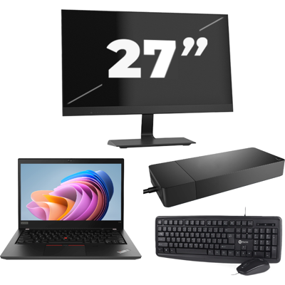 Lenovo ThinkPad T14 Gen 1 - AMD Ryzen 5 PRO 4650U - 14 inch - 8GB RAM - 256GB SSD - Windows 11 Home + 1x 27 inch Monitor Lenovo ThinkPad T14 Gen 1 - AMD Ryzen 5 PRO 4650U - 14 inch - 8GB RAM - 256GB SSD - Windows 11 Home + 1x 27 inch Monitor
