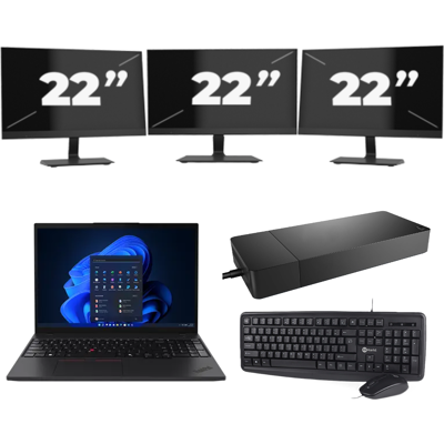 Lenovo ThinkPad T495 - AMD Ryzen 5 PRO 3500U - 14 inch - 16GB RAM - 256GB SSD - Windows 11 Home + 3x 22 inch Monitor Lenovo ThinkPad T495 - AMD Ryzen 5 PRO 3500U - 14 inch - 16GB RAM - 256GB SSD - Windows 11 Home + 3x 22 inch Monitor