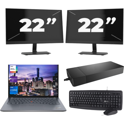 Lenovo ThinkPad X13 Gen 2 - Intel Core i5-11e Generatie - 13 inch - 8GB RAM - 256GB SSD - Windows 11 Home + 2x 22 inch Monitor Lenovo ThinkPad X13 Gen 2 - Intel Core i5-11e Generatie - 13 inch - 8GB RAM - 256GB SSD - Windows 11 Home + 2x 22 inch Monitor