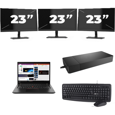 Lenovo ThinkPad X395 - AMD Ryzen 5 PRO 3500U - 13 inch - 8GB RAM - 256GB SSD - Windows 11 Home + 3x 23 inch Monitor Lenovo ThinkPad X395 - AMD Ryzen 5 PRO 3500U - 13 inch - 8GB RAM - 256GB SSD - Windows 11 Home + 3x 23 inch Monitor