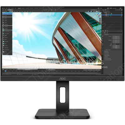 AOC 24P2Q - 24 inch - 1920x1080 - DP - DVI - HDMI - VGA - Zwart AOC 24P2Q - 24 inch - 1920x1080 - DP - DVI - HDMI - VGA - Zwart