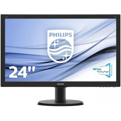 Philips 240V5QDSB - 24 inch - 1920x1080 - DVI - HDMI - VGA - Zwart Philips 240V5QDSB - 24 inch - 1920x1080 - DVI - HDMI - VGA - Zwart