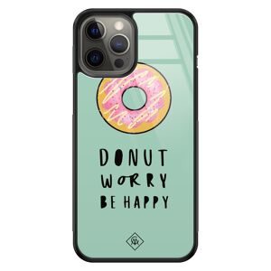 Casimoda iPhone 12 Pro Max glazen hardcase - Donut worry