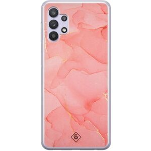 Casimoda Samsung Galaxy A32 5G siliconen hoesje - Marmer roze