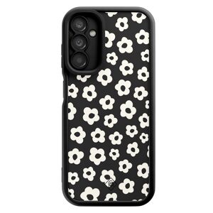 Casimoda Samsung Galaxy A14 zwarte case - Retro bloempjes