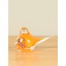 HO-Jeuken Glazen vogeltje oranje, 7 cm