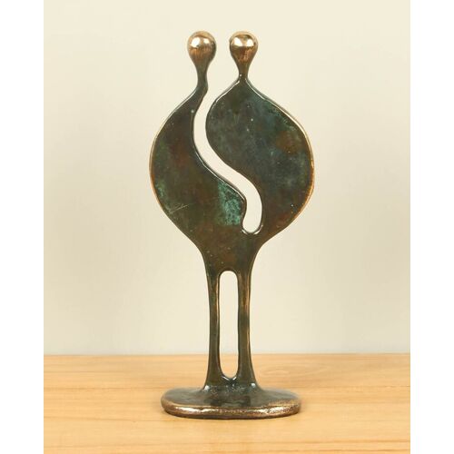 HO-Jeuken Bronzen beeld Yin-yang, 25 cm