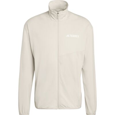 Adidas Terrex Full-Zip Fleece Vest Heren L Beige Large unisex Adidas Terrex Full-Zip Fleece Vest Heren L Beige Large unisex