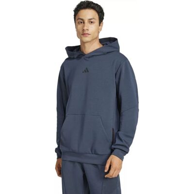 Adidas Blau Hoodie - Normale Pasvorm - Sportief Adidas Blau Hoodie - Normale Pasvorm - Sportief