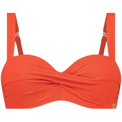 Ten Cate Twisted Padded Wired Bikinitop dames 42C Rood 42C unisex Ten Cate Twisted Padded Wired Bikinitop dames 42C Rood 42C unisex