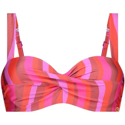 Ten Cate Twisted Padded Wired Bikinitop dames 40C Rood dessin 40C unisex Ten Cate Twisted Padded Wired Bikinitop dames 40C Rood dessin 40C unisex