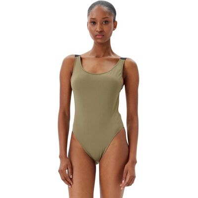 Calvin Klein Scoop Back One Piece Badpak dames M/38 Groen Medium unisex Calvin Klein Scoop Back One Piece Badpak dames M/38 Groen Medium unisex