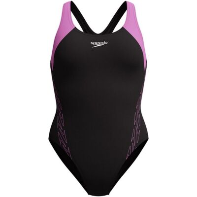 Speedo Eco H-Boom Splice Racerub Badpak dames XL/42 Zwart Extra Large unisex Speedo Eco H-Boom Splice Racerub Badpak dames XL/42 Zwart Extra Large unisex