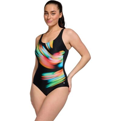 Ten Cate Soft Cup Badpak dames XL/42 Zwart dessin Extra Large unisex Ten Cate Soft Cup Badpak dames XL/42 Zwart dessin Extra Large unisex