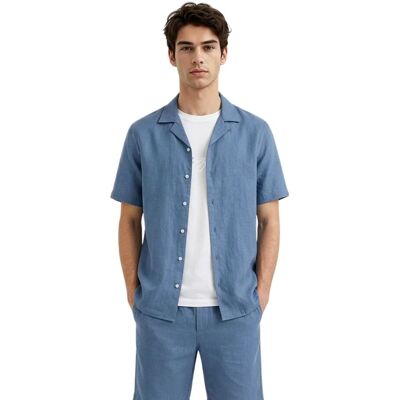 Ciszere Ordy Linen Overhemd heren XL Blauw Extra Large unisex Ciszere Ordy Linen Overhemd heren XL Blauw Extra Large unisex