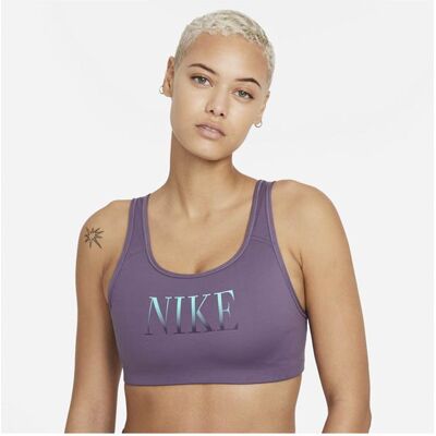 Nike Dri-Fit Swoosh Run Sport BH M Paars Medium unisex Nike Dri-Fit Swoosh Run Sport BH M Paars Medium unisex