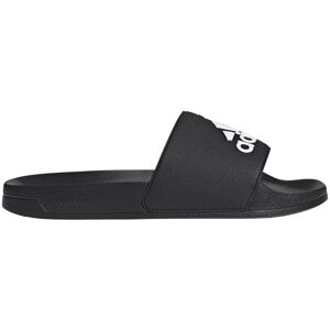 Adidas Adilette Shower + Adidas tekst Badslippers JR+SR 43 Zwart 43 unisex Adidas Adilette Shower + Adidas tekst Badslippers JR+SR 43 Zwart 43 unisex