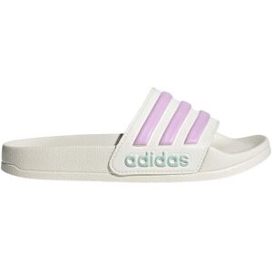 Adidas Adilette Shower + 3 roze Strepen Badslippers JR 28 Wit 28 unisex Adidas Adilette Shower + 3 roze Strepen Badslippers JR 28 Wit 28 unisex