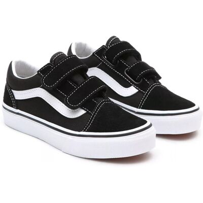 Vans Old Skool Velcro Sneakers jongens 34 Zwart 34 unisex Vans Old Skool Velcro Sneakers jongens 34 Zwart 34 unisex
