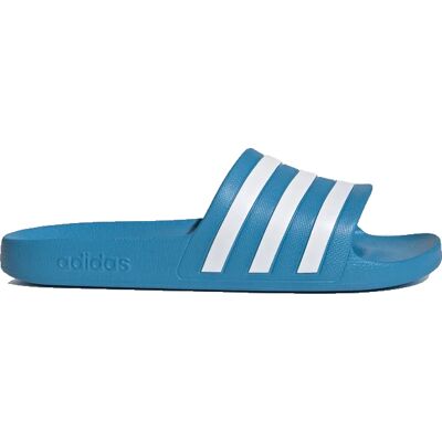 Adidas Adilette + 3 strepen Badslippers JR+SR 46 Blauw 46 unisex Adidas Adilette + 3 strepen Badslippers JR+SR 46 Blauw 46 unisex