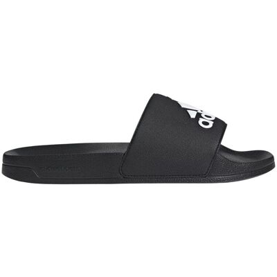 Adidas Adilette Shower + Adidas tekst Badslippers JR+SR 38 Zwart 38 unisex Adidas Adilette Shower + Adidas tekst Badslippers JR+SR 38 Zwart 38 unisex