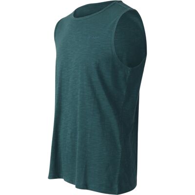 BRUNOTTI Malaku-Slub Shirt - Groen - M - Mouwloos shirt BRUNOTTI Malaku-Slub Shirt - Groen - M - Mouwloos shirt