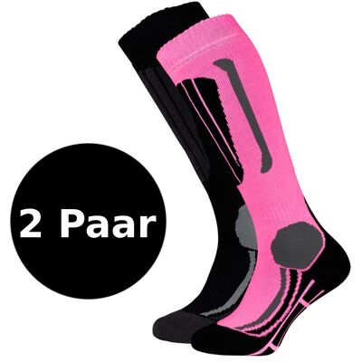 Falcon 2-pack Ski- en snowboardsokken dames 39-42 Pink 39-42 unisex Falcon 2-pack Ski- en snowboardsokken dames 39-42 Pink 39-42 unisex