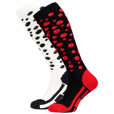 Falcon 2-Pack Ski- en boardsokken dames 35-38 Zwart 35-38 unisex Falcon 2-Pack Ski- en boardsokken dames 35-38 Zwart 35-38 unisex