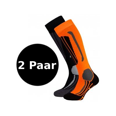 Falcon 2-Pack Skisokken 35-38 Oranje 35-38 unisex Falcon 2-Pack Skisokken 35-38 Oranje 35-38 unisex