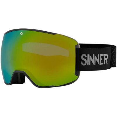 Sinner Snowflake Zwart Unisex Skibril - 2 Lenzen Sinner Snowflake Zwart Unisex Skibril - 2 Lenzen