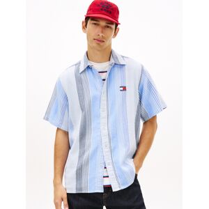 Tommy Hilfiger Korte Mouw Overhemd Relaxed Fit Stripe Sweet Blue S Tommy Hilfiger Korte Mouw Overhemd Relaxed Fit Stripe Sweet Blue S