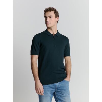 No Excess Pullover Short Sleeve Polo Zip Solid Night L No Excess Pullover Short Sleeve Polo Zip Solid Night L