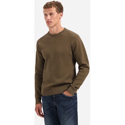 No Excess Pullover Crewneck Jacquard Solid Taupe XL No Excess Pullover Crewneck Jacquard Solid Taupe XL