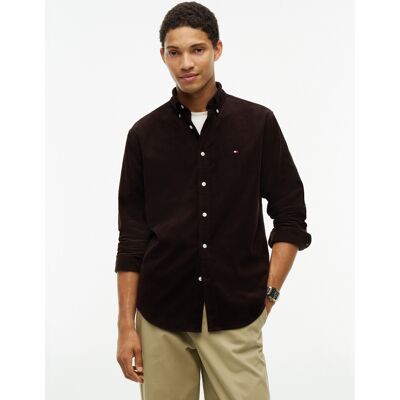 Tommy Hilfiger Tommy Hilfiger Overhemd Corduroy Solid Regular Fit Chocolate XL Tommy Hilfiger Tommy Hilfiger Overhemd Corduroy Solid Regular Fit Chocolate XL