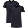 Alan Red T-shirt Vermont Navy 2Pack V-Hals Extra Lang + 5cm   2XL