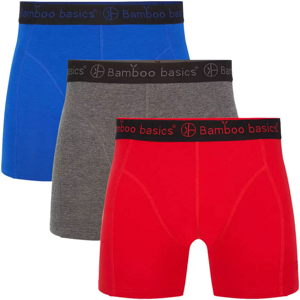 Bamboo Basics Boxershorts 3pack Bamboo Grey/Blue/Red M Bamboo Basics Boxershorts 3pack Bamboo Grey/Blue/Red M