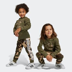 Adidas Camo Hoodie Set - Voorschools Hoodies  - Olive - Size: 105 - 110 CM