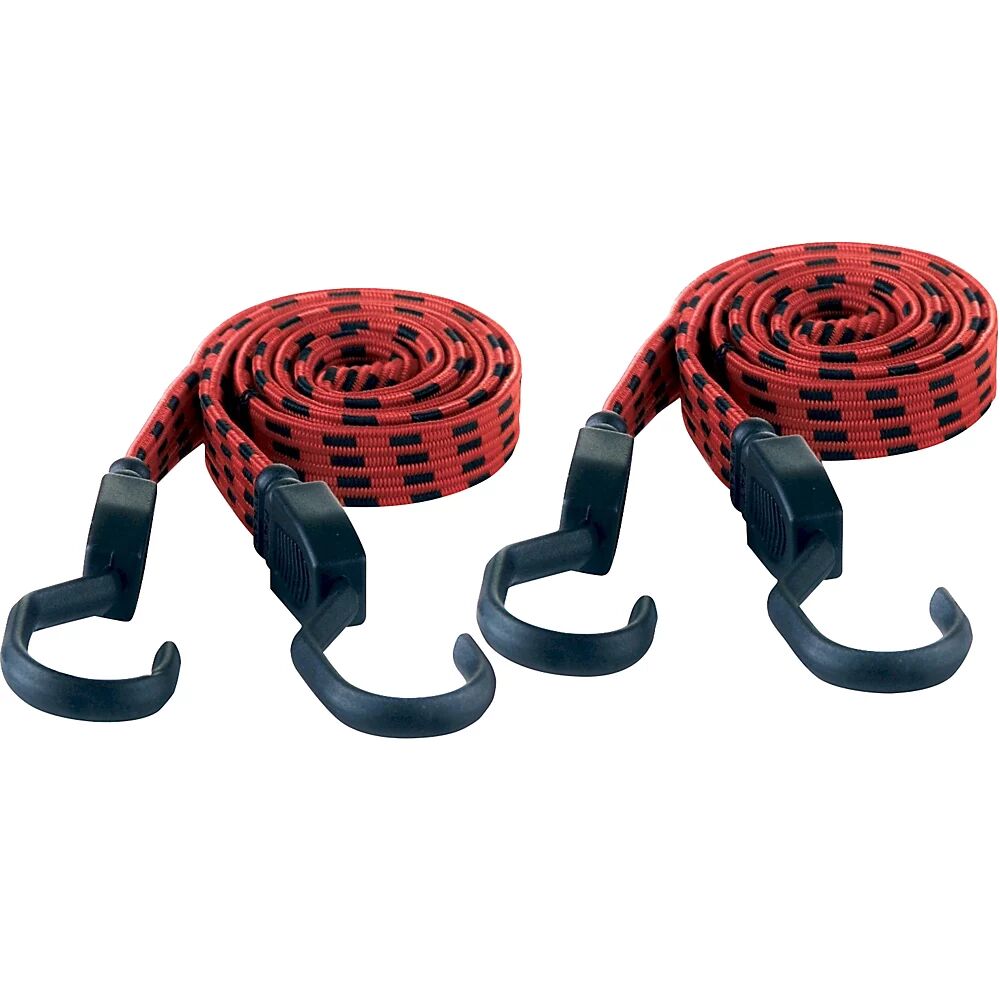 KRANE rubberen spanband, zwart/rood, VE = 2 stuks
