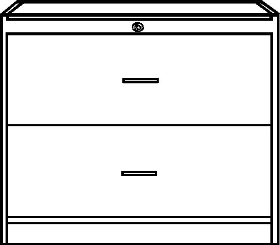 TINO - Hangmappenkast, met 2 laden, h x b x d = 820 x 1000 x 420 mm