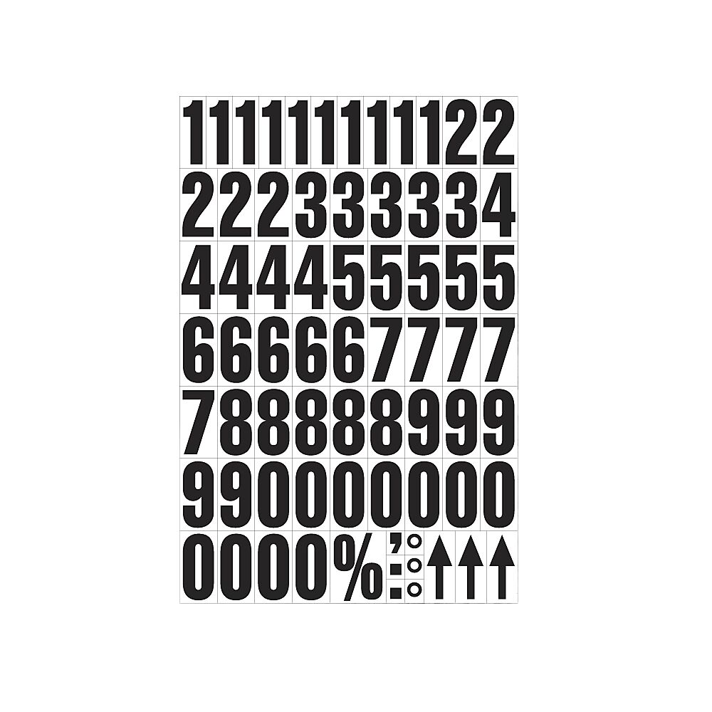 A4-vel met schrifttekens, magnetische cijfers, VE = 2 st.