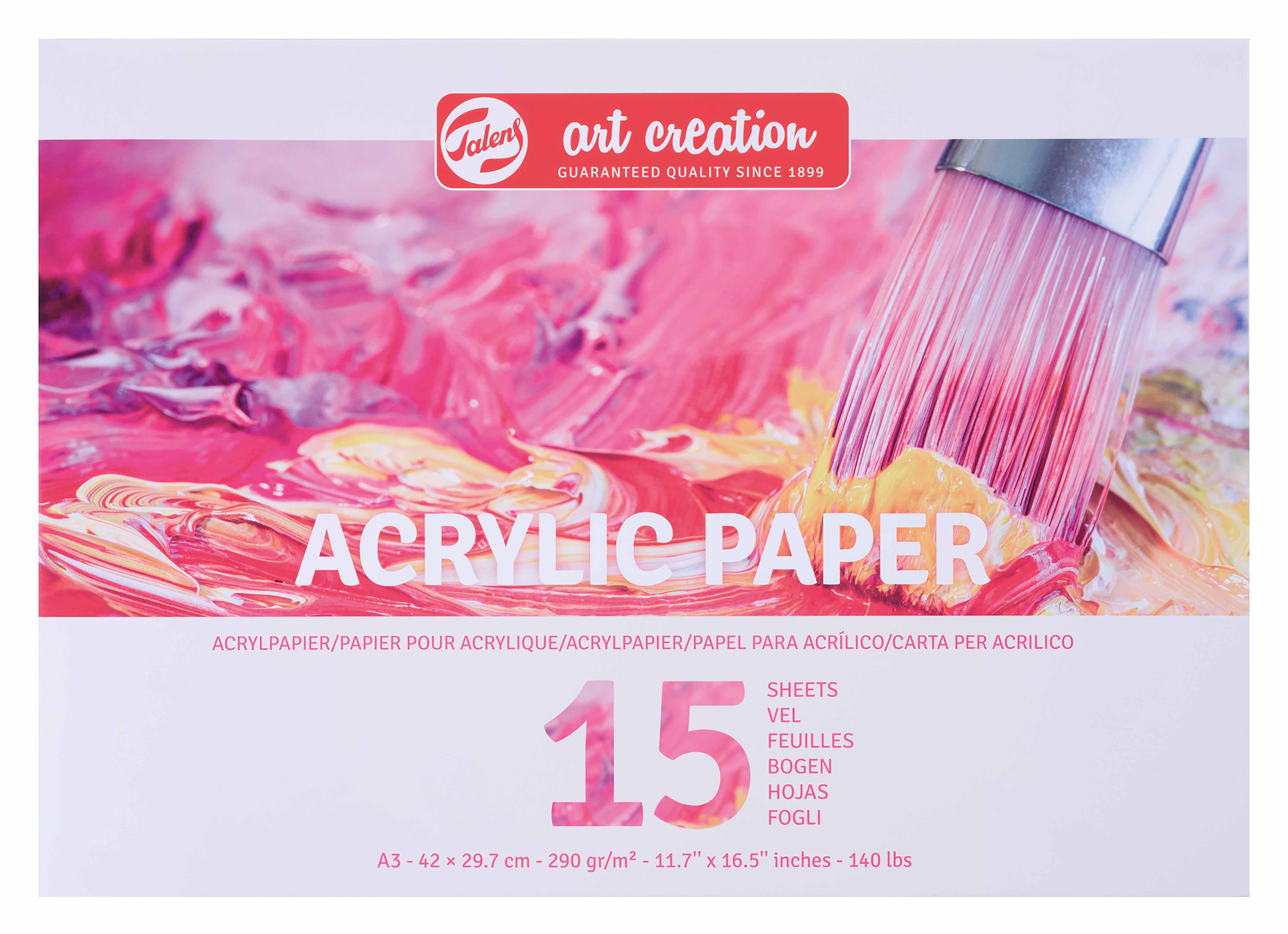 Art Creation Acrylverfpapier A3 Blok 15 vel 290 gram  Art Creation