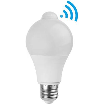 Aigostar E27 LED Lamp - Sensor - 6W 450lm - 3000K - Vervangt 40W - A60 Aigostar E27 LED Lamp - Sensor - 6W 450lm - 3000K - Vervangt 40W - A60