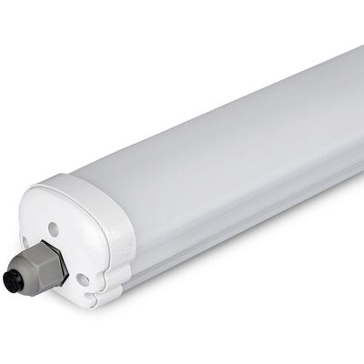 V-TAC 6x LED TL armatuur 120cm - 36 Watt 4320lm (120lm/W) - 6400K daglicht wit - Vervangt 200 Watt - Koppelbaar - IK07 - IP65 waterdicht V-TAC 6x LED TL armatuur 120cm - 36 Watt 4320lm (120lm/W) - 6400K daglicht wit - Vervangt 200 Watt - Koppelbaar - IK07 - IP65 waterdicht