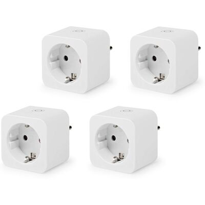 Nedis 4x Slimme stekker - WiFi & Bluetooth - Energiemeter - Compatibel met Amazon Alexa & Google Home - Wit - 16A smart plug Nedis 4x Slimme stekker - WiFi & Bluetooth - Energiemeter - Compatibel met Amazon Alexa & Google Home - Wit - 16A smart plug